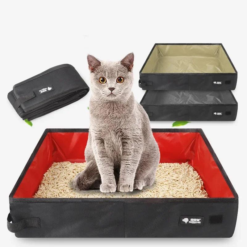 Caixa de Areia Dobrável para Gatos
