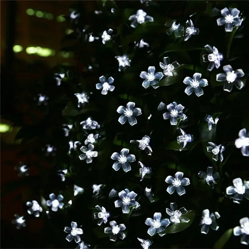 Guirlande Lumineuse Solaire à Fleurs LED