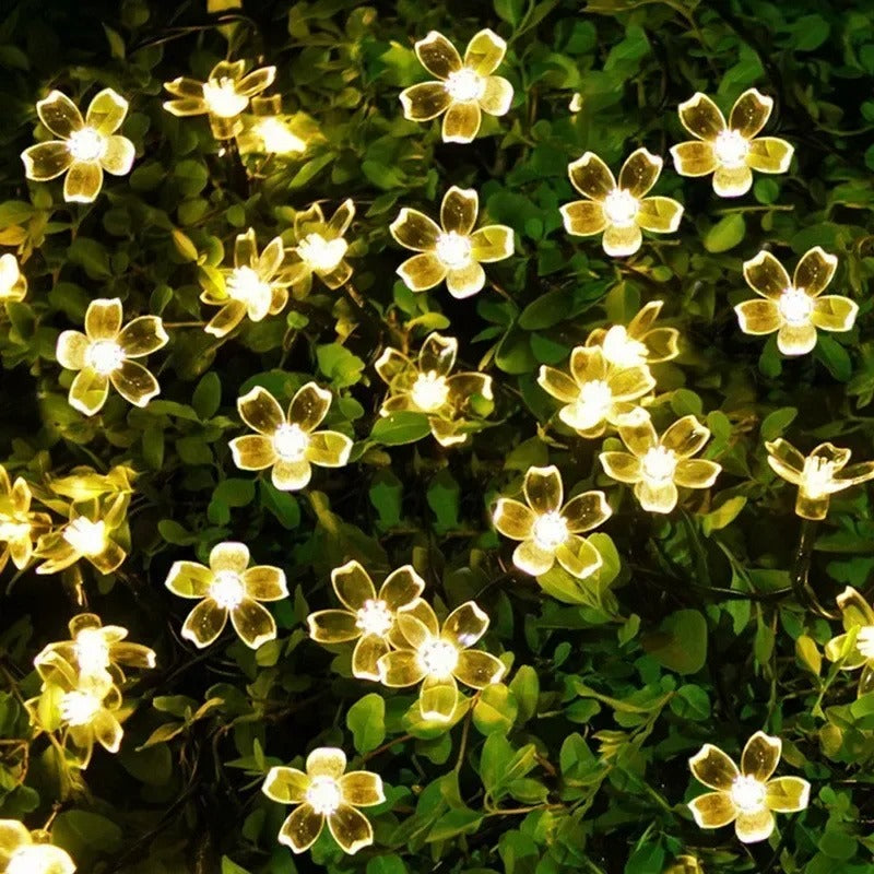 Guirlande Lumineuse Solaire à Fleurs LED