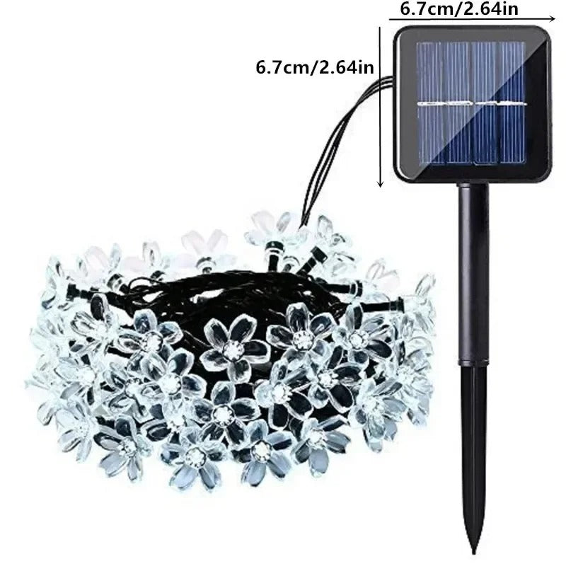 Guirlande Lumineuse Solaire à Fleurs LED