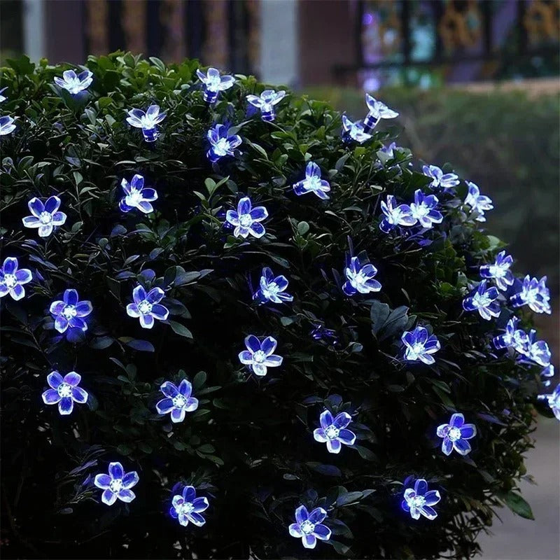 Guirlande Lumineuse Solaire à Fleurs LED